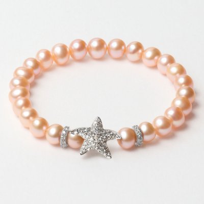 Damarmband Lancaster JLA-BR-STAR-1-PE Silvrig Orange Sterlingsilver 16 mm
