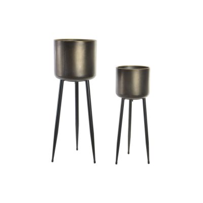 Kruka DKD Home Decor Metall (2 pcs) (25 x 25 x 73 cm) (20.3 x x 58 cm)