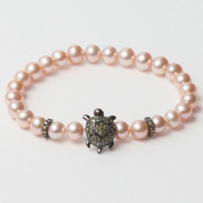 Damarmband Lancaster JLA-BR-TURTLE-3-PU Rosa Grön Sterlingsilver 16 mm
