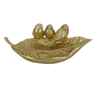Bricka DKD Home Decor Gyllene Harts (25 x 14 x 8,3 cm)