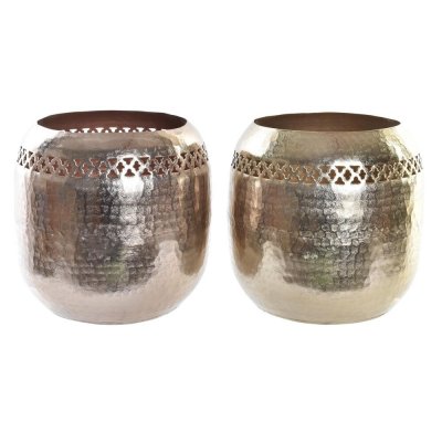 Vas DKD Home Decor Koppar Gyllene Aluminium Arab (24 x 24 x 22 cm) (2 antal)
