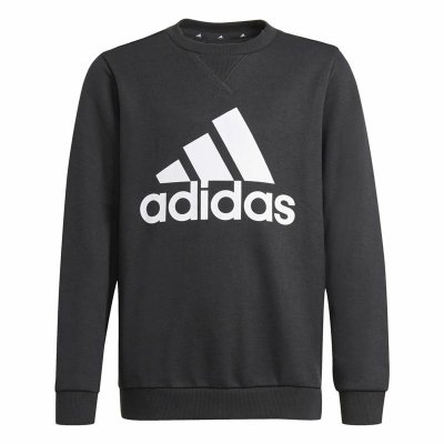 Tröja utan huva Barn Adidas Essentials Svart (Storlek: 9-10 år)