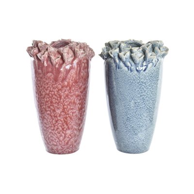 Vas DKD Home Decor Rosa Turkos Stengods Modern (20 x 20 x 30,5 cm) (2 antal)