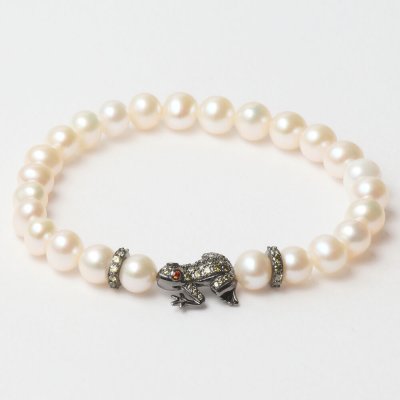 Damarmband Lancaster JLA-BR-FROG-3-WH Vit Grön Sterlingsilver 16 mm