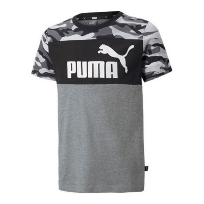 T-shirt med kortärm Barn Puma ESS+ Camo Svart (Storlek: 5-6 år)