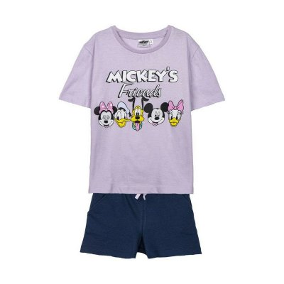 Set av kläder Minnie Mouse Barn Lila (Storlek: 6 år)