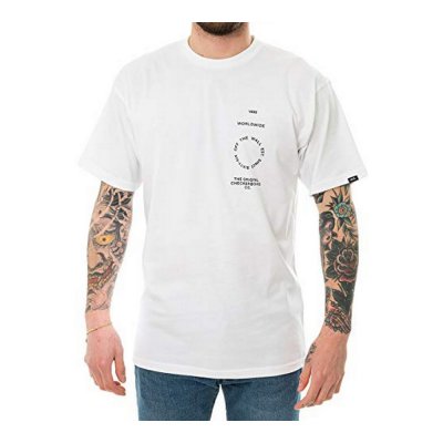 T-shirt med kortärm Herr DISTORTION TYPE Vans VN0A49PVWHT1 Vit (Storlek: L)