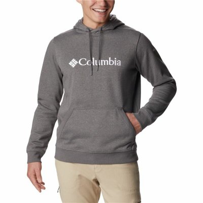 Tröja med huva Herr Columbia CSC Basic Logo Mörkgrå (Storlek: M)