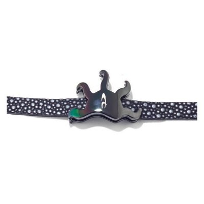 Damarmband Chronotech 1820060108 Svart Läder (21 cm)