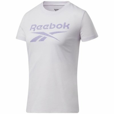 T-shirt med kortärm Dam Reebok Workout Ready Supremium Violett Vit (Storlek: M)