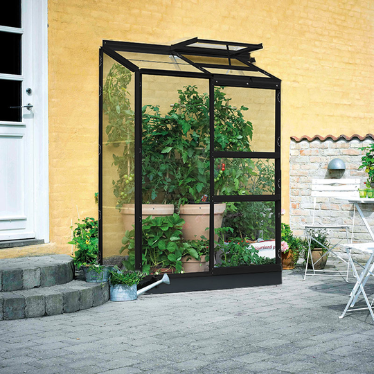 Altan 2 sektioner Glas, svart