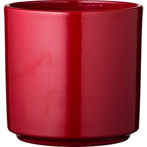 Kruka Cylinder Ø13 cm, Vinröd