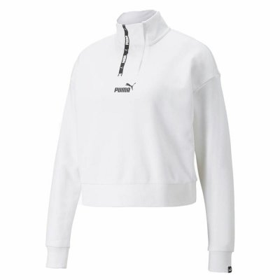 Tröja utan huva Dam Puma Tape Half-Placket W Vit (Storlek: XS)