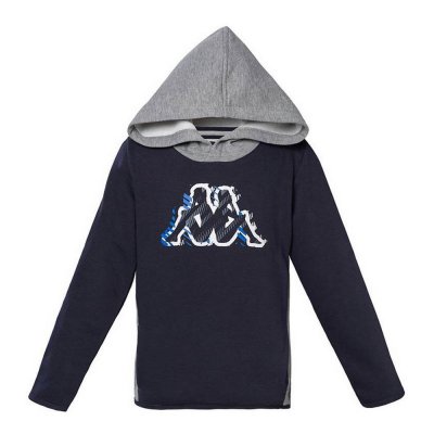 Tröja med huva Unisex Kappa Barton Mörkblå (Storlek: 6 år)