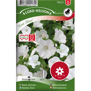 Fröer Nelson Garden Malva Sommar- Mont Blanc Vit