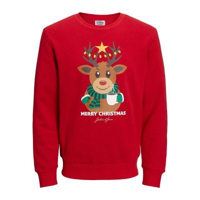 Tröja utan huva Herr JORTOON Jack & Jones 12219685 Röd (Storlek: M)