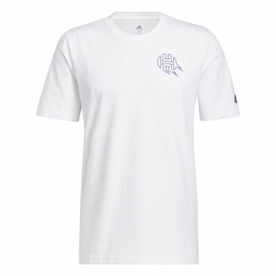 T-shirt med kortärm Herr Adidas Avatar James Harden Graphic Vit (Storlek: S)