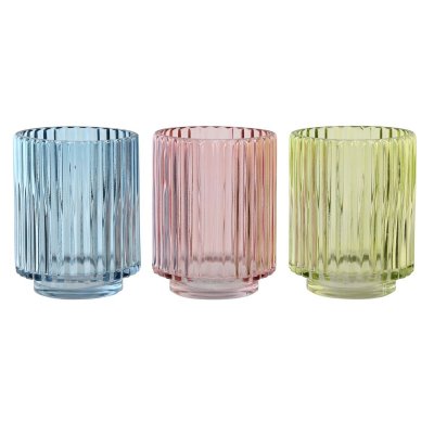 Vas DKD Home Decor Glas Urban (12 x 12 x 16 cm) (3 antal)