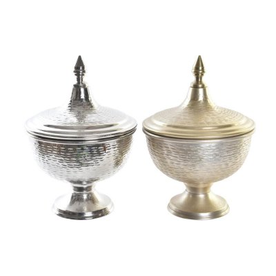 Vas DKD Home Decor Gyllene Champagne Aluminium Modern (21 x 21 x 30 cm) (2 antal)