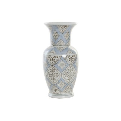 Vas DKD Home Decor Porslin Beige Blå Arab (15 x 15 x 30 cm)