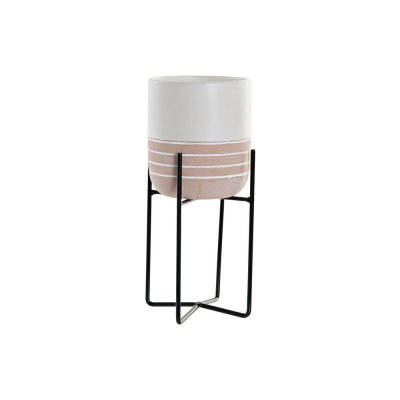 Kruka DKD Home Decor Vit Svart Metall Keramik (11 x 11 x 23.2 cm)