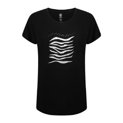 T-shirt med kortärm Dam Dare 2b Emanation Svart (Storlek: S)