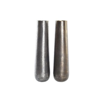 Vas DKD Home Decor Gyllene Silvrig Aluminium (14 x 14 x 56 cm) (2 antal) 