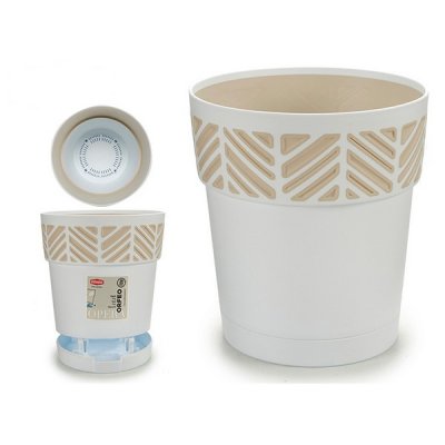 Kruka Orfeo Vit Plast (15 x 15 x 15 cm)