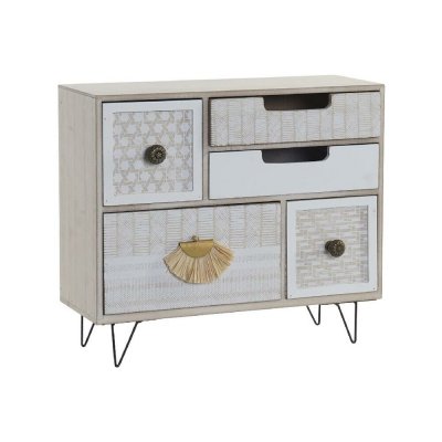Smyckeskrin DKD Home Decor Metall Trä Boho (30 x 11.5 x 27 cm)