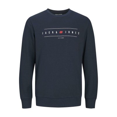 Tröja utan huva Herr Jack & Jones JJFLAG SWEAT CREW NECK 12224584 Marinblå (Storlek: L)