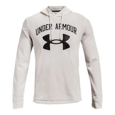 Tröja med huva Herr Under Armour Rival Fleece Big Logo Vit (Storlek: XL)