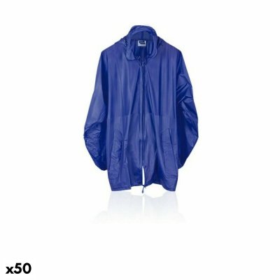 Regnjacka med huva 149862 (50 antal) (Färg: Röd, Storlek: M/L)