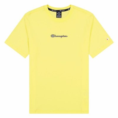 T-shirt med kortärm Champion Crewneck M Gul (Storlek: M)
