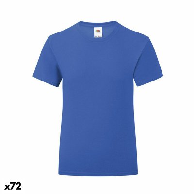 Barn T-shirt med kortärm 141329 (72 Antal) (Färg: Svart, Storlek: 7-8 år)