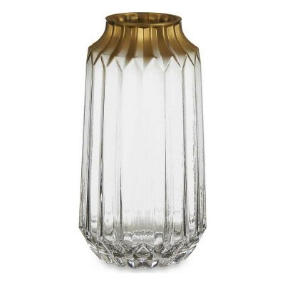 Vas Gyllene Transparent Glas (13 x 23,5 x 13 cm)
