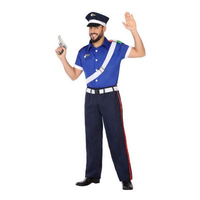Maskeraddräkt vuxna DISFRAZ POLICIA M-L Polis Storlek M/L