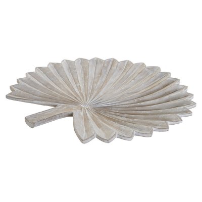 Bricka DKD Home Decor S3021369 Beige Vit Harts (40 x 38.5 x 3.5 cm) (40 cm) (40 x 38 cm)