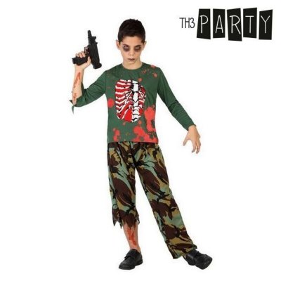 Maskeraddräkt för barn Militär-zombie (2 Pcs) (Storlek: 3-4 år)