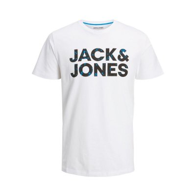 T-shirt med kortärm Herr JJNEON POP TEE SS CREW Jack & Jones 12221930 Vit (Storlek: M)