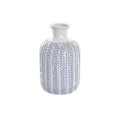 Vas DKD Home Decor Porslin Blå Vit Medelhavs (16 x 16 x 25 cm)