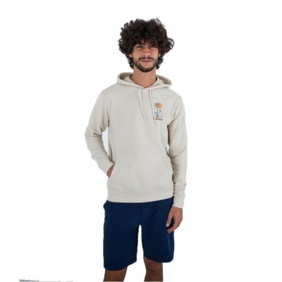Tröja med huva Herr Hurley Beige (Storlek: S)