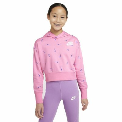 Luvtröja, Flickor Nike Print Rosa (Storlek: 12-13 år)