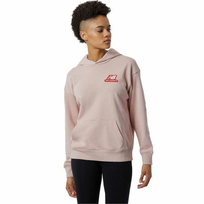 Tröja med huva Dam New Balance Essentials Candy Rosa (Storlek: L)