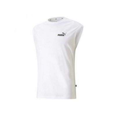 T-shirt med kortärm Herr Puma Sleeveless Tee Vit (Storlek: S)