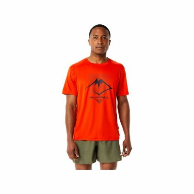 T-shirt med kortärm Herr Asics FUJITRAIL Orange (Storlek: S)