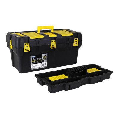 Verktygslåda Dem Brico XL Svart Gul (65,5 x 31,5 x 31 cm)