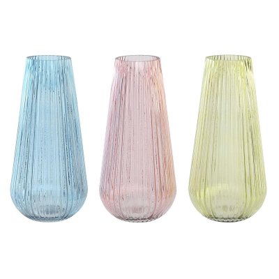 Vas DKD Home Decor Glas Modern (14 x 14 x 30 cm) (3 antal)