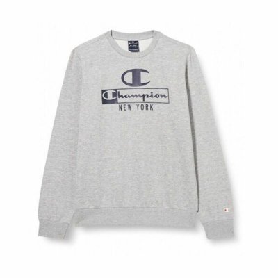 Tröja utan huva Herr Champion Crewneck Grå (Storlek: XL)