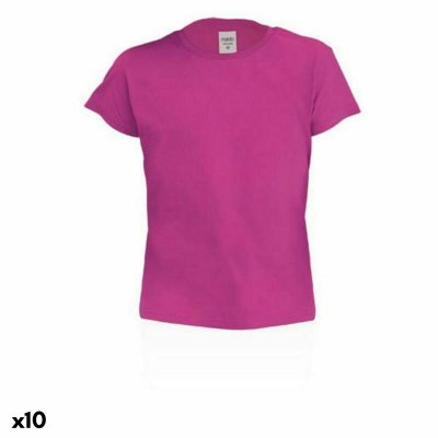 Barn T-shirt med kortärm 144198 (10 antal) (Färg: Röd, Storlek: 4-5 år)