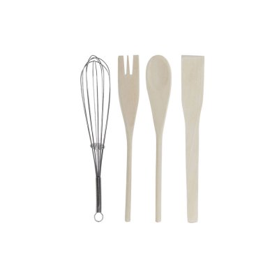 Kruka för köksredskap DKD Home Decor Vit Grön Dolomite Trä MDF Shabby Chic (3 x 1 x 25 cm) (11.5 x 11 x 15 cm) (1 L) (5 pcs)